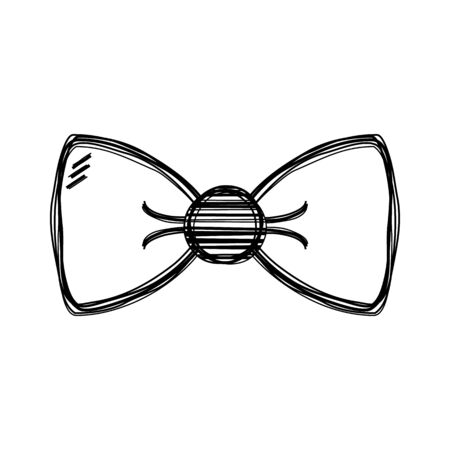 Vector of sketch doodle, bow icon on isolated backgroundのイラスト素材