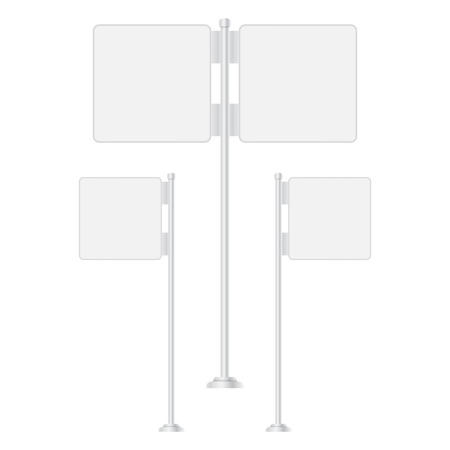 blank signpost on isolated white backgroundのイラスト素材