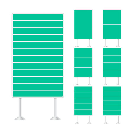 Vector set of signpost on isolated white backgroundのイラスト素材