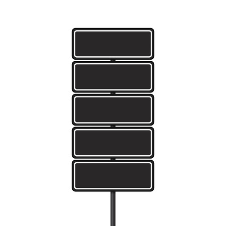 Vector set of signpost on isolated white backgroundのイラスト素材