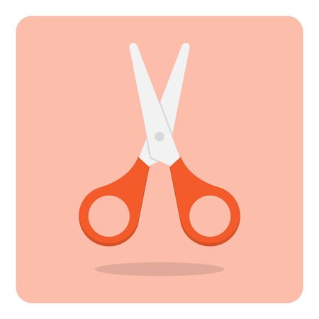 Vector of flat icon, scissors on isolated backgroundのイラスト素材