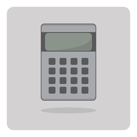 flat icon, calculator on isolated backgroundのイラスト素材