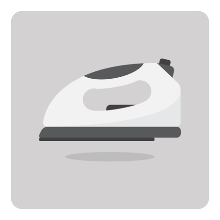 Vector of flat icon, electric iron on isolated backgroundのイラスト素材