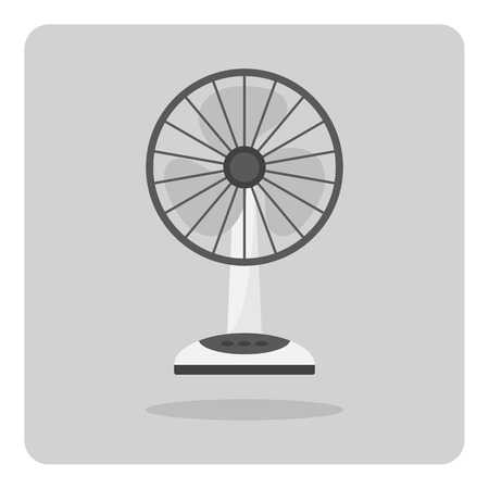 Vector of flat icon, electric fan on isolated backgroundのイラスト素材