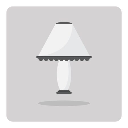Vector of flat icon, table lamp on isolated backgroundのイラスト素材
