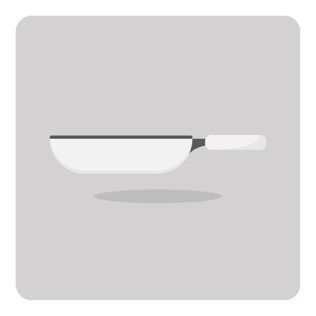 Vector of flat icon, flying pan on isolated backgroundのイラスト素材