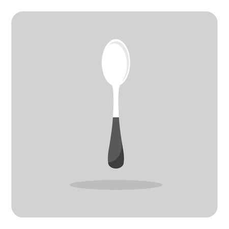 Vector of flat icon, spoon on isolated backgroundのイラスト素材