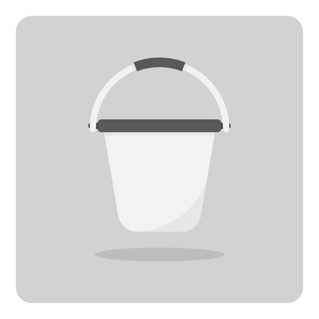 Vector of flat icon bucket on isolated backgroundのイラスト素材