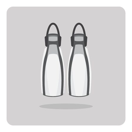 Vector of flat icon flippers on isolated backgroundのイラスト素材