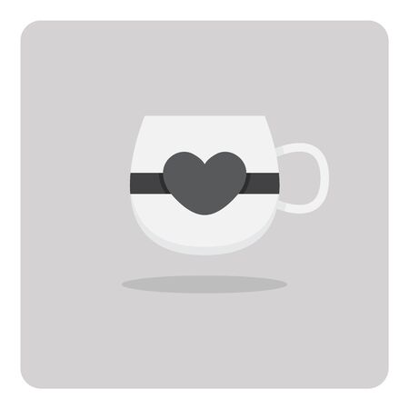 Vector of flat icon coffee cup on isolated backgroundのイラスト素材
