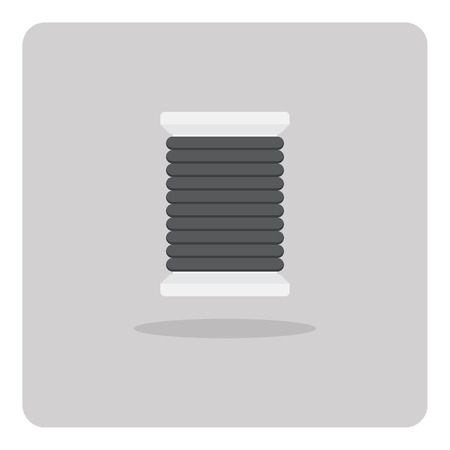 Vector of flat icon, sewing thread on isolated backgroundのイラスト素材