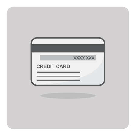 Vector of flat icon, Credit card on isolated backgroundのイラスト素材