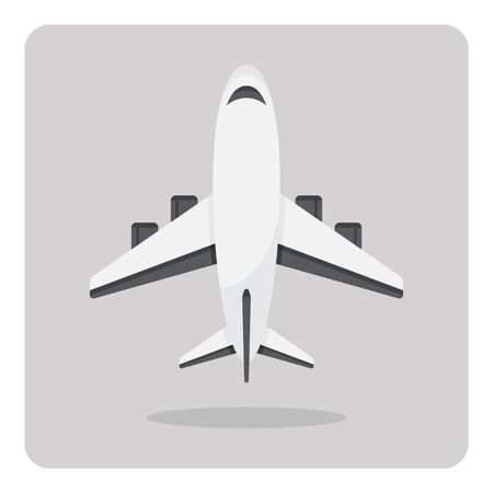 Vector of flat icon, Plane on isolated backgroundのイラスト素材