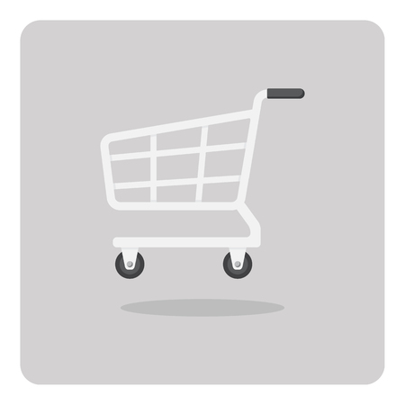Vector of flat icon, Shopping cart on isolated backgroundのイラスト素材