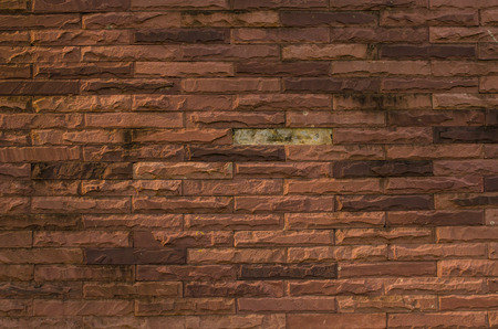 Patterned brick wallの写真素材