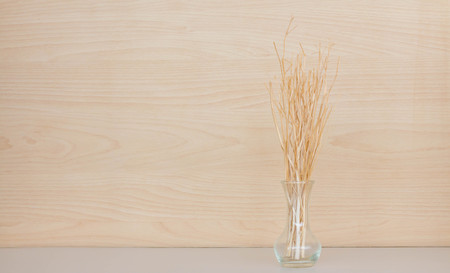 Vase wooden tableの写真素材