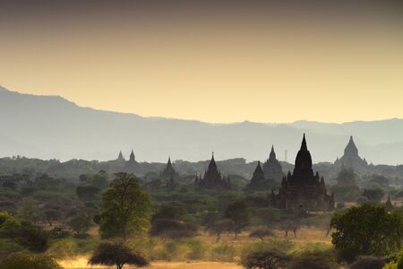 A view at Bagan old ancient temple in Bagan Myanmar , Asiaのeditorial素材