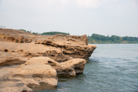 Rocking  Coat along the  River of  Mae Khong  in  the Summer  of  Thailand.の写真素材