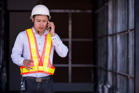 Engineer working at site jobの写真素材