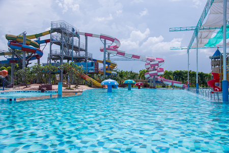 Water Park with pool swimの写真素材