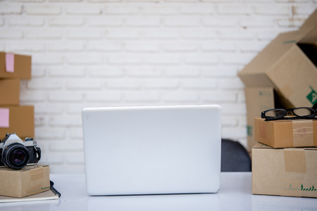 Online service marketing in delivery departmentの写真素材