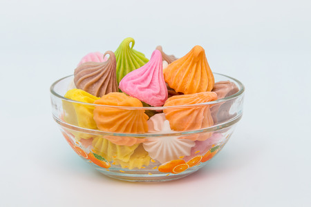 Aalaw candy. a sweet pastry made of flour. The outer skin is brown solid. In a viscous dough So usually small multicolored sweetly scented.の写真素材