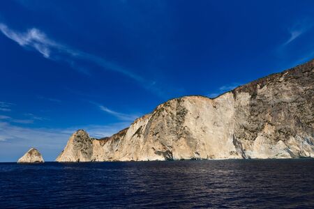 a beautiful mountain slope in Zakynthos island, Greece  の写真素材