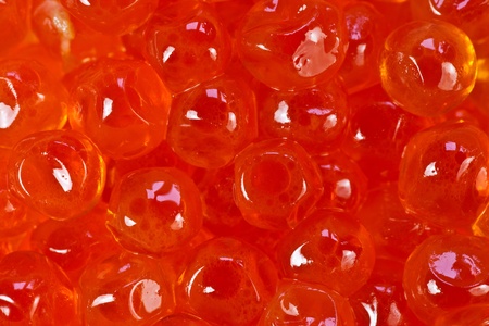 beautiful closeup with red caviar salmon roeの写真素材