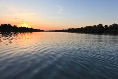 a beautiful sunrise in the Danube Delta, Romania