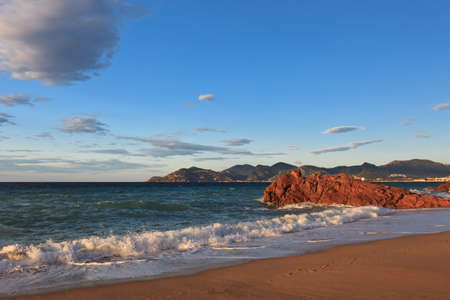 a beautiful sunrise on a wild beach