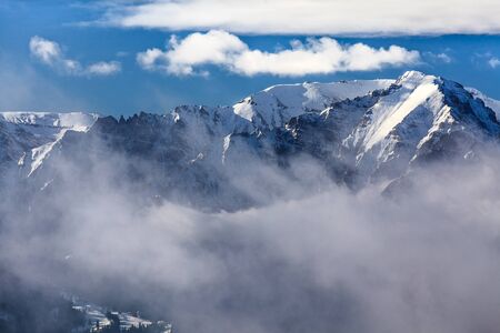 mountain top in winter, Bucegi Mountains, Romania