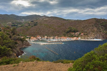 Port of Capraia Island, Tuscan Archipelago, Italy. の写真素材