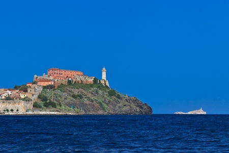 Porto Ferraio city. Isle of Elba, Tuscany, Italy のeditorial素材