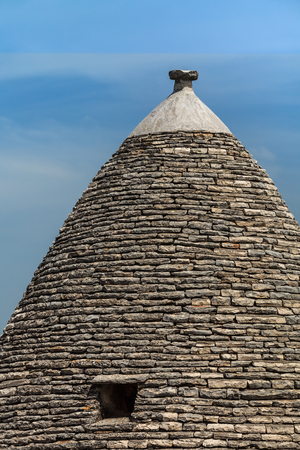 Roof of the Trulli house. Typical historical house of Alberobello's townの写真素材