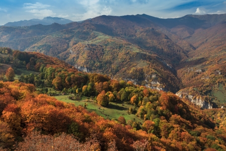 autumn landscape in The Mehedinti Mountains, Romania