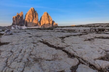 Tre Cime di Lavaredo. Dolomite Alps, Italyの写真素材