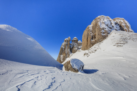 mountain landscape in winter, Ciucas Mountains, Romania