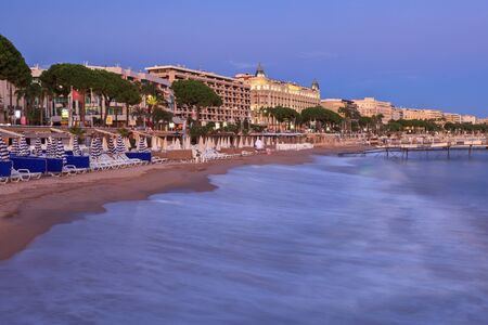 image shows the cosmopolitan city of Cannes, in the French Rivieraの写真素材