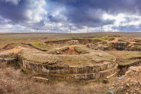 the ruins of the Ulmetum fortress. Dobrogea, Romaniaのeditorial素材