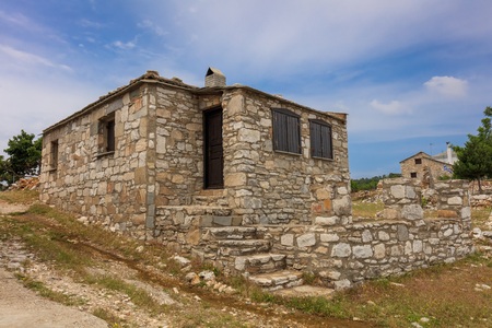 Traditional house in Kastro village (oldest village on the island) on the Thassos Island, Greece