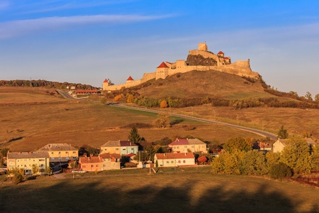 Medieval Rupea citadel first attested in 1324 is one of the oldest archaeological sites in Romaniaのeditorial素材