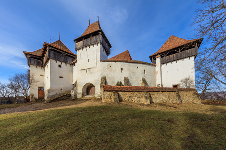 Viscri fortified church in Transylvania. Romania, Europeのeditorial素材