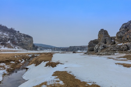 Dobrogea Gorges (Cheile Dobrogei) Romaniaの写真素材