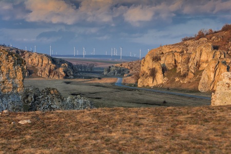 Geological Reservation Cheile Dobrogei located in Constanta county Romaniaの写真素材