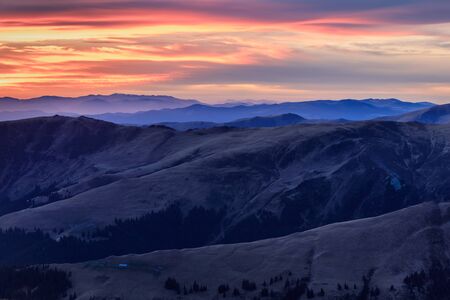 mountain landscape in The Fagaras Mountains, Romaniaの写真素材
