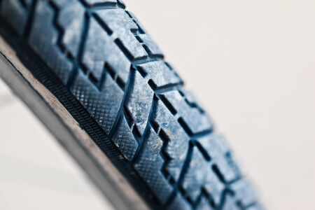 a used Bike tire over white backgroundの写真素材