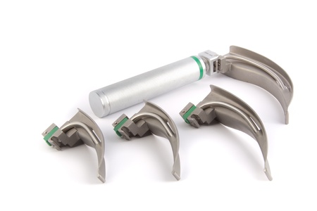 Laryngoscope with smaller heads isolated on a white backgroundの写真素材