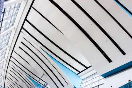 architectural detail of a modern an bright ceilingの写真素材