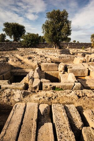 ruins of an ancient italian city named Egnazia (Gnatia in english)の写真素材