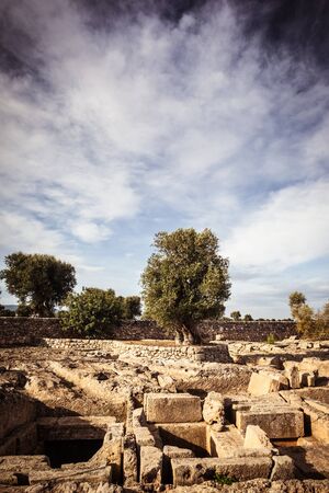 ruins of an ancient italian city named Egnazia (Gnatia in english)の写真素材